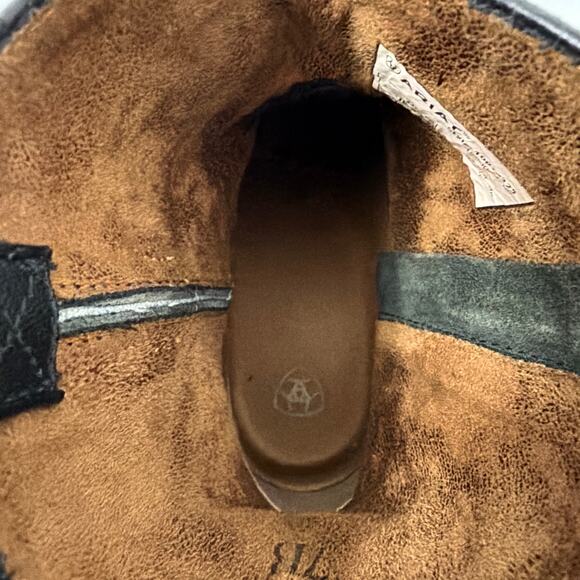 Ariat Darlin Western Boots Womens Size 7 B Old Black Ankle Cowgirl Side Zip - Picture 9 of 12